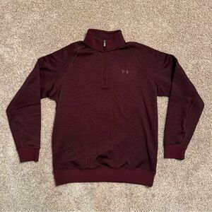 Under Armour Men's Maroon Quarter-Zip Sweater Men’s Size XL